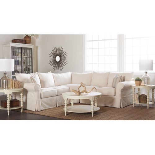 Farmhouse & Rustic Slipcovered Sectional Sofas Birch Lane